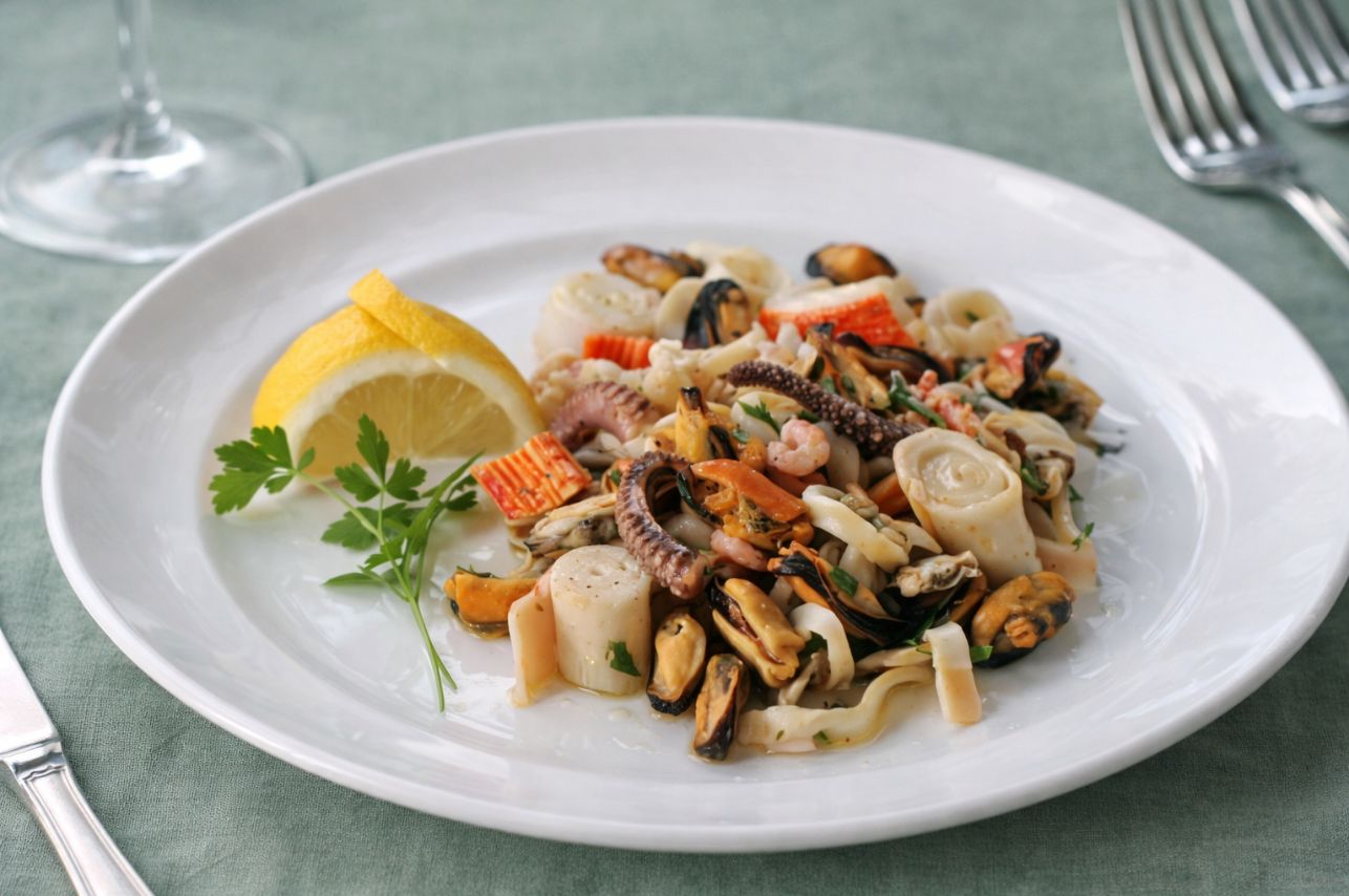 Insalata di mare, antipasto per menù eventi. Le Macinaie, catering e ristorante