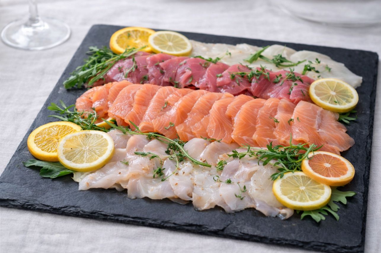 Affettati di mare, antipasto eventi e matrimoni, buffet, Macinaie ristorante e catering, Amiata