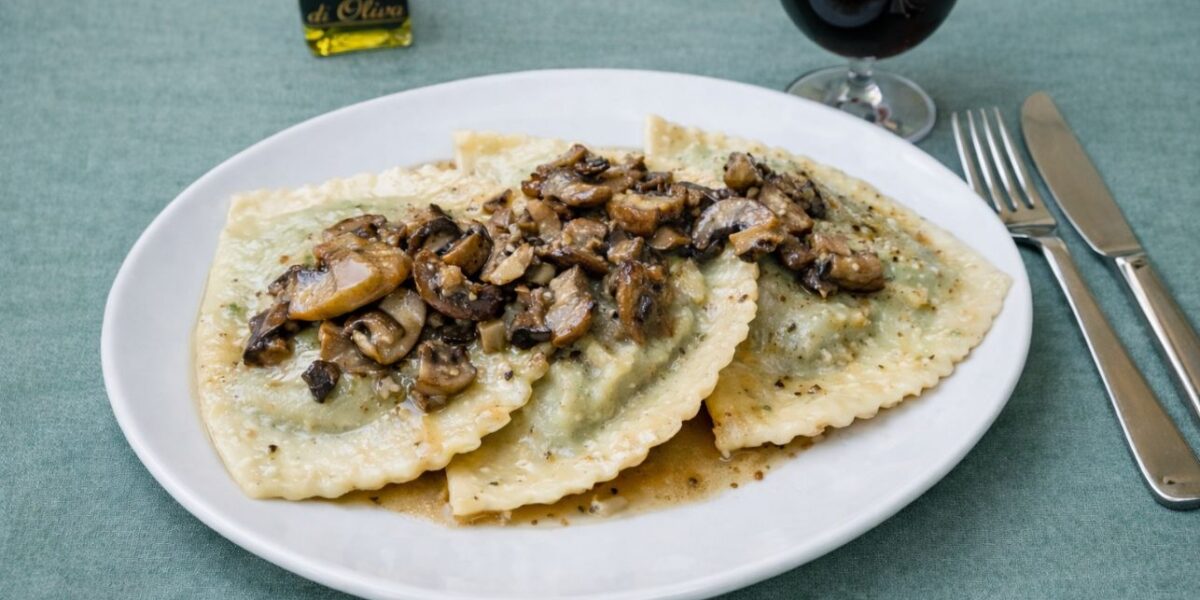 Tortelli ricotta e spianci ai funghi, Eventi Le macinaie, Ristorante Monte Amiata