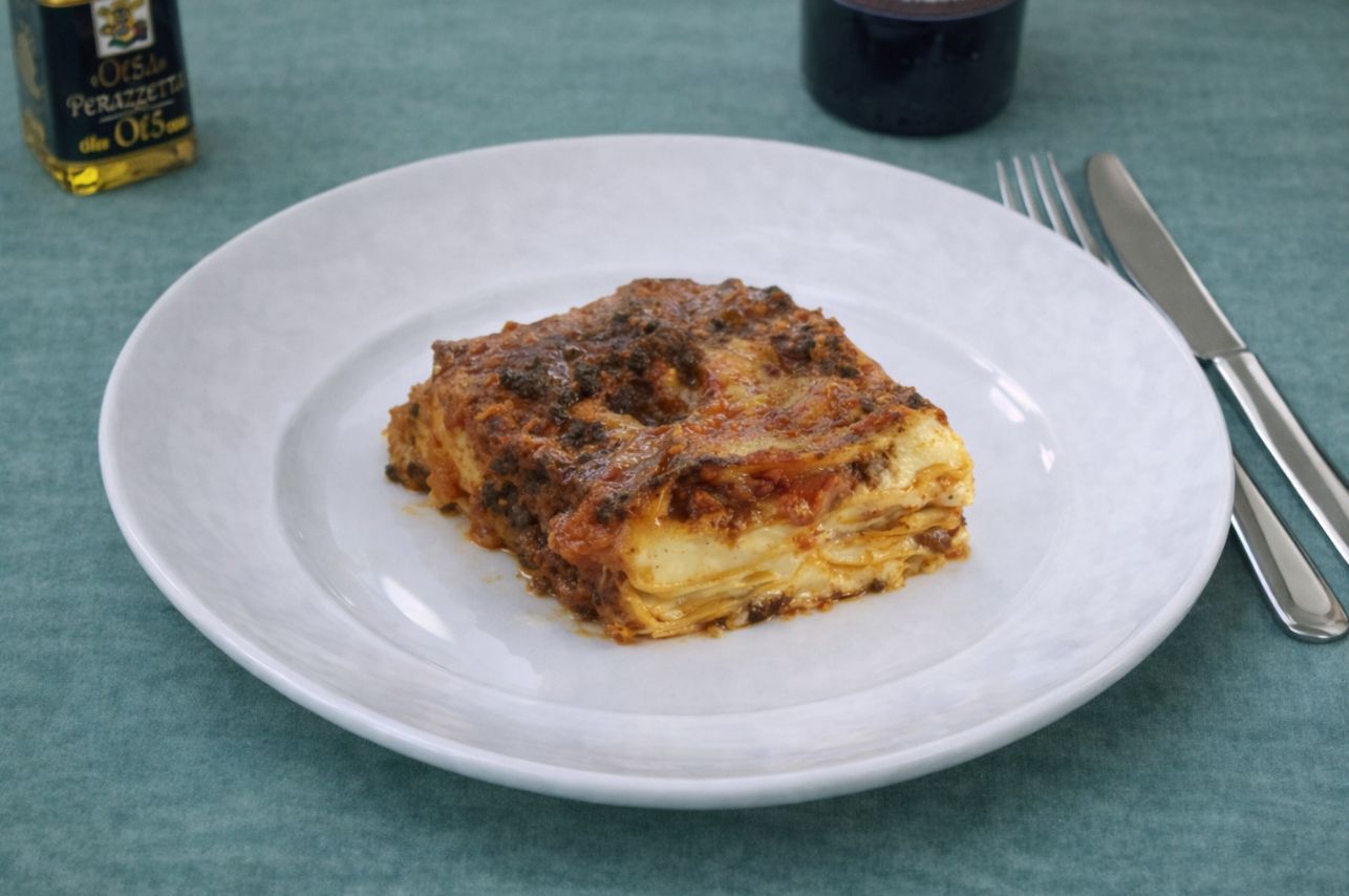 Menù Eventi Le Macinaie, lasagne classiche al ragù, ristorante Monte Amiata, Toscana