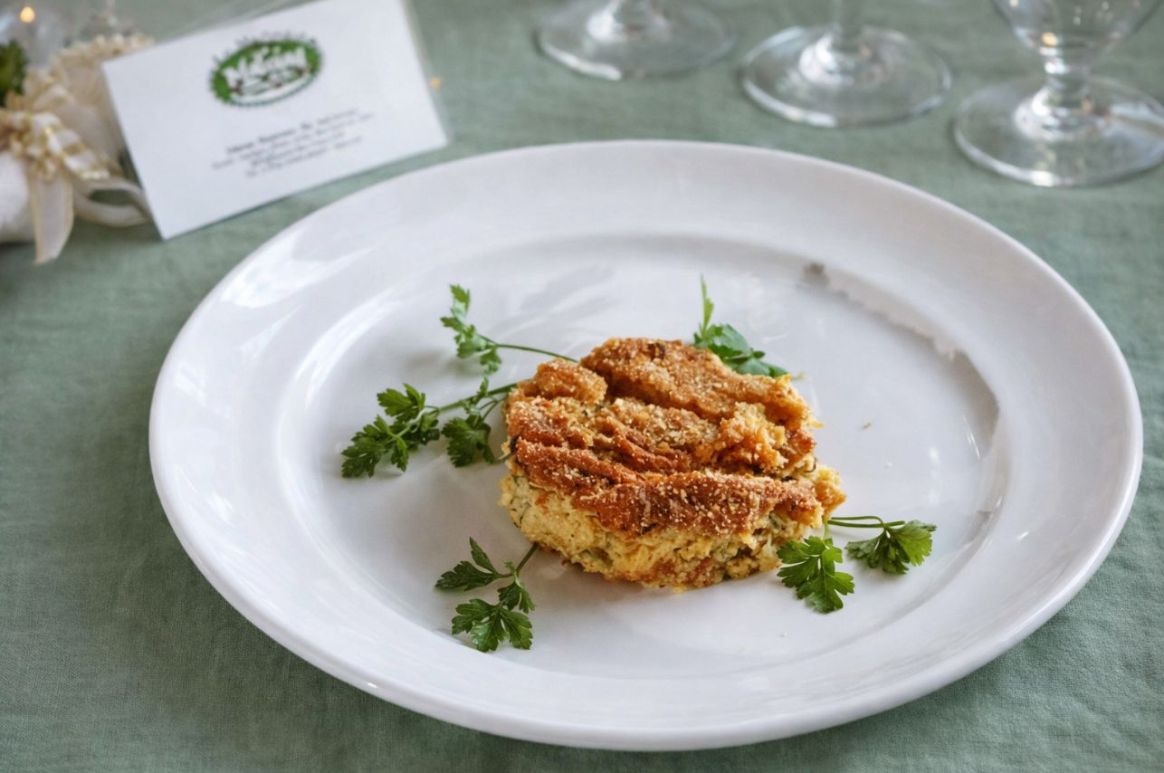 Sformato di verdure di stagione. Ristorante Le Macinaie, menù Eventi, matrimoni, catering. Monte Amiata, Toscana.