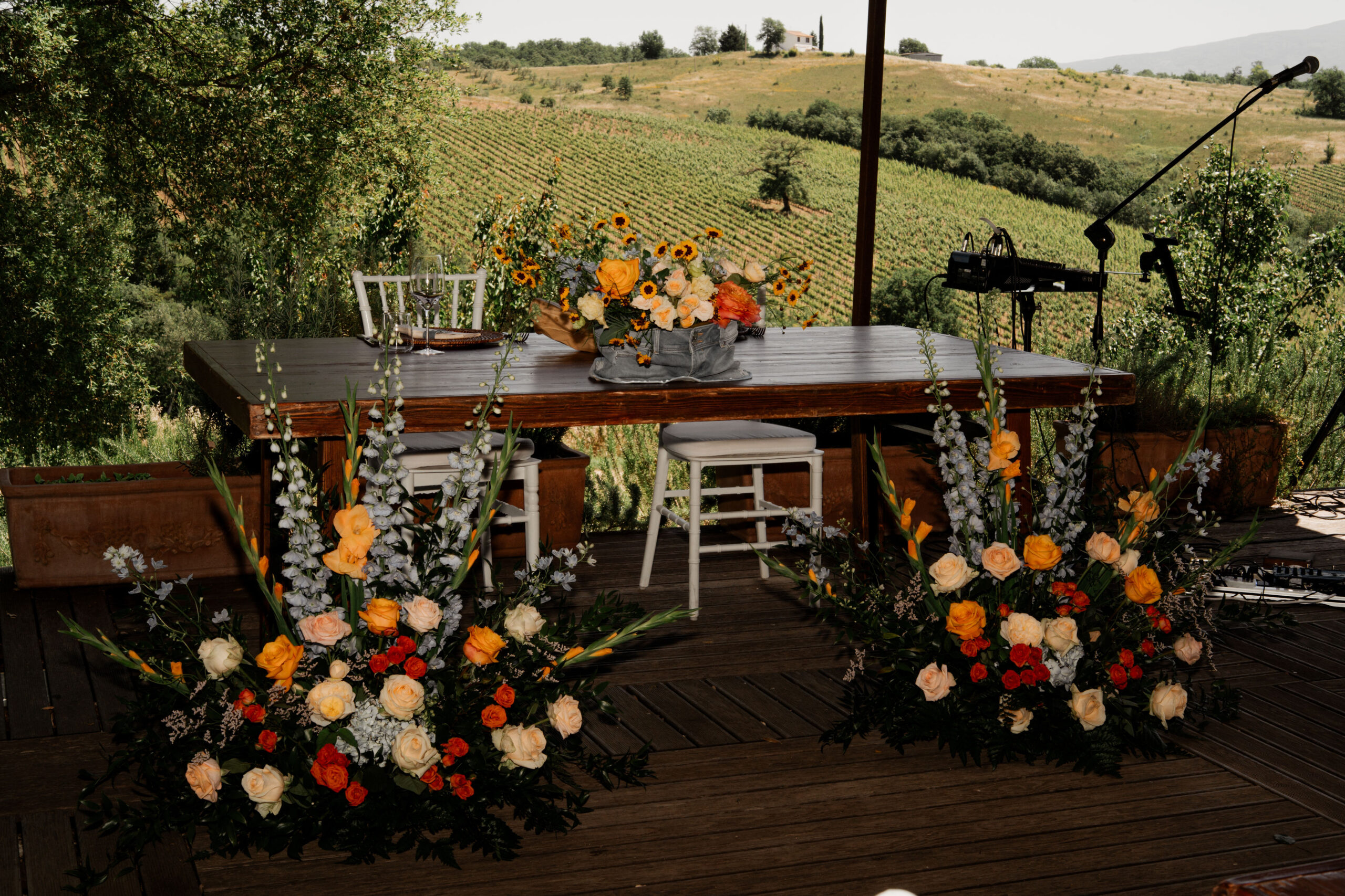 Catering le macinaie, allestimento per matrimonio, servizio catering toscana, monte amiata