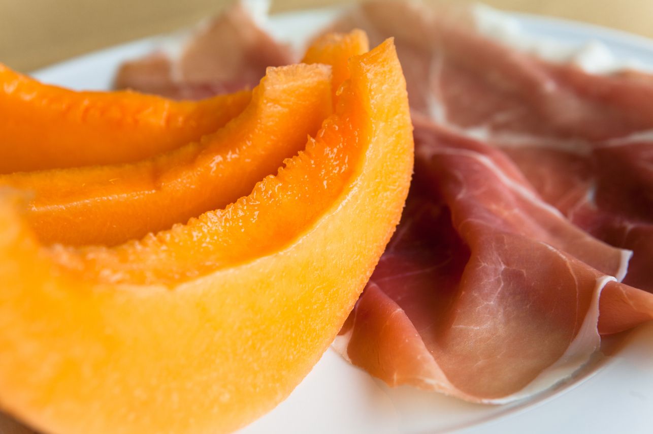 prosciutto e melone. menù eventi Le Macinaie. Catering, matrimoni. Monte Amiata, Toscana