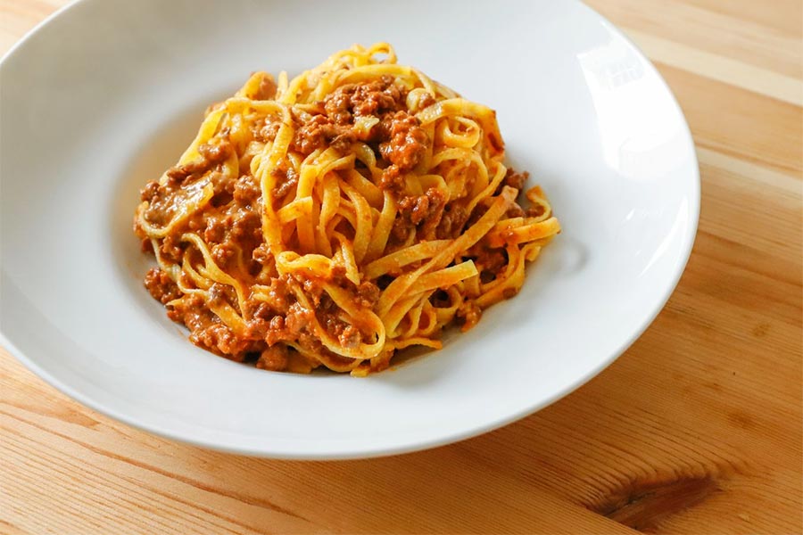 Tagliatelle al ragù - Ristorante Le Macinaie Amiata