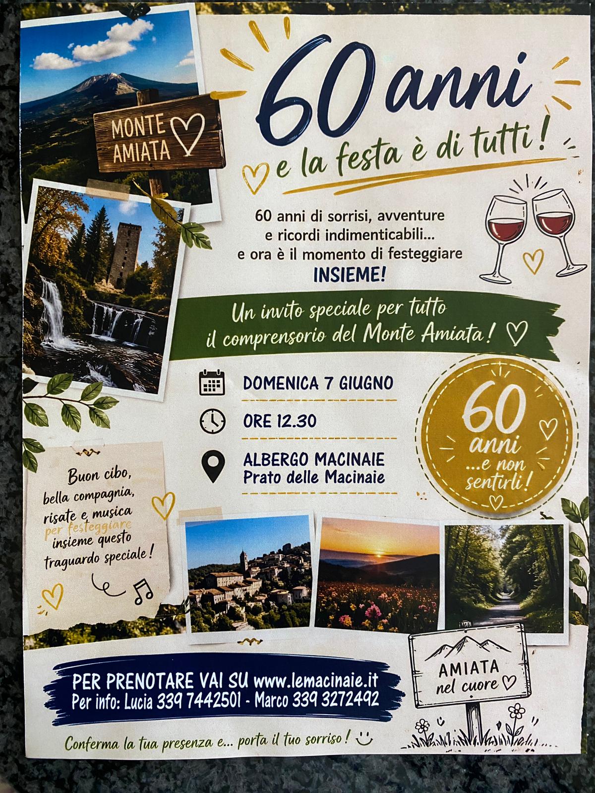 Pranzo classe 66 al ristorante Le Macinaie
Buona tavola e divertimento
E' incluso:
- Pranzo
- Intrattenimento musicale
